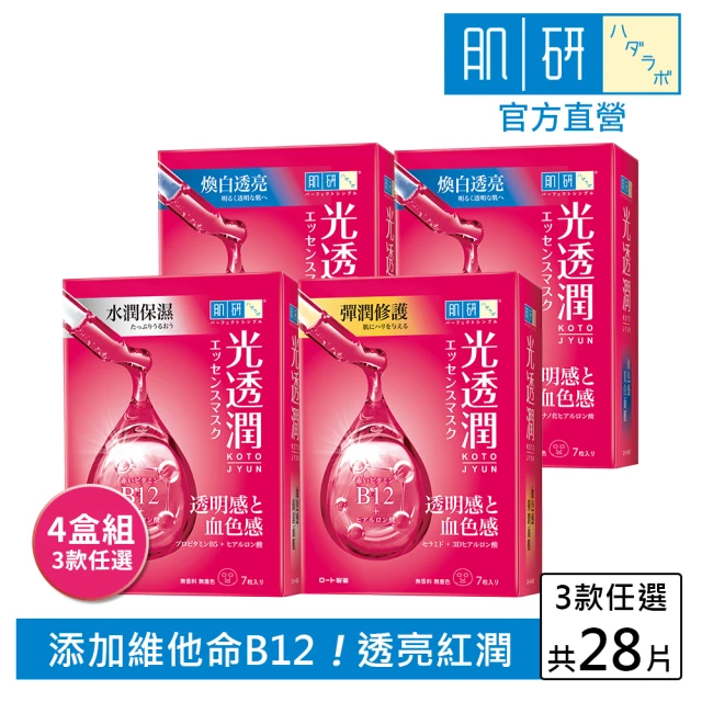 【肌研】官方直營 光透潤血色感面膜 買一送一(4盒組 / 共28片)