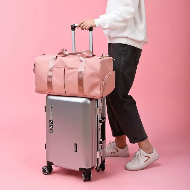 【樂居家】大容量乾溼分離運動包(健身包 游泳袋 打球袋 獨立鞋倉 旅行袋 行袋袋 拉桿包 瑜珈袋)