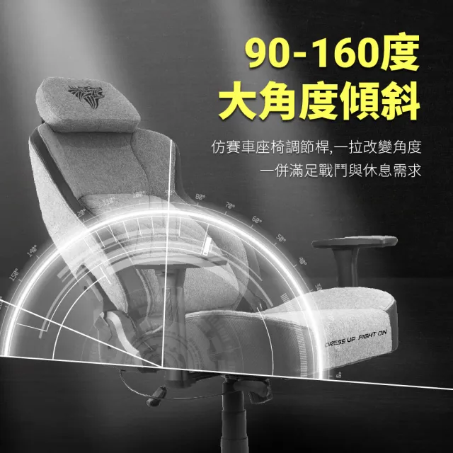 【PC Park】PG-350 人體工學電競椅 本島免費宅配不組裝  暗夜灰/可調式腰枕(電腦椅 承重180公斤)