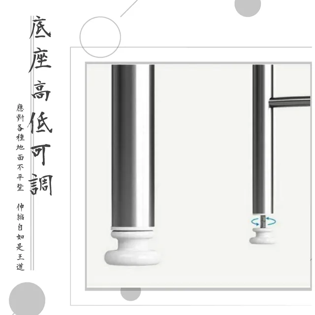 【VENCEDOR】不銹鋼三層架 落地收納架 洗衣機置物架(收納架 雜物架 馬桶架 洗衣架機 洗三-2入)