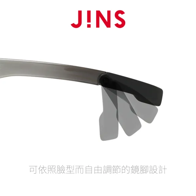 【JINS】休閒風運動光學眼鏡(MGF-23A-027霧黑)