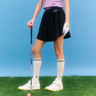 【YUANDONGLI 元動力】元小熊附球包百褶短褲裙(黑；S-L；4243132403)