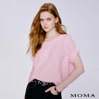 【MOMA】細膩女子滿版蕾絲純棉飛鼠袖上衣(兩色)