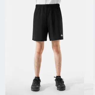 【The North Face 官方旗艦】北面男款黑色DWR防潑水可調節褲腰休閒短褲｜87W5JK3