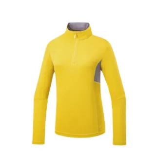 【Mountneer 山林】女 透氣排汗長袖上衣《黃》51P48/立領排汗衣/夏季長袖/防曬衣/登山