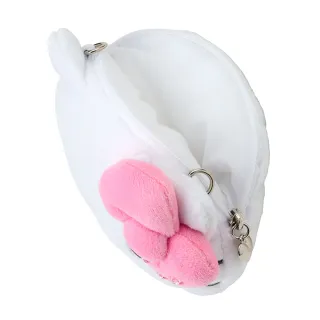 【SANRIO 三麗鷗】雙11 造型絨毛斜背包 造型零錢包 Hello Kitty 經典粉紅