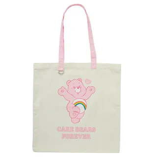 【Grace Gift】Care Bears-樂觀小熊印花日常帆布包(粉)