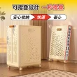 【Ashley House】簡物大容量摺疊式附輪洗衣籃-中號 收納筐(收納籃 髒衣籃 摺疊籃)