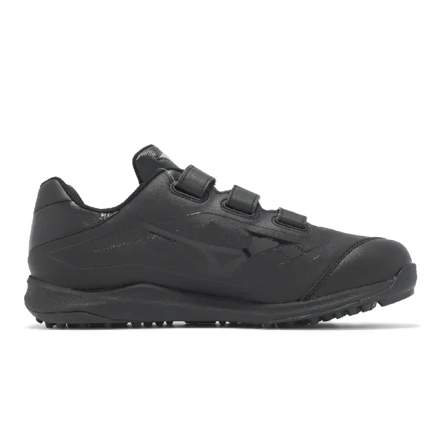 【MIZUNO 美津濃】棒壘教練鞋 Cushionrevo DIA Trainer 寬楦 男鞋 黑 支撐 草地 硬地 美津濃(11GT2525-00)