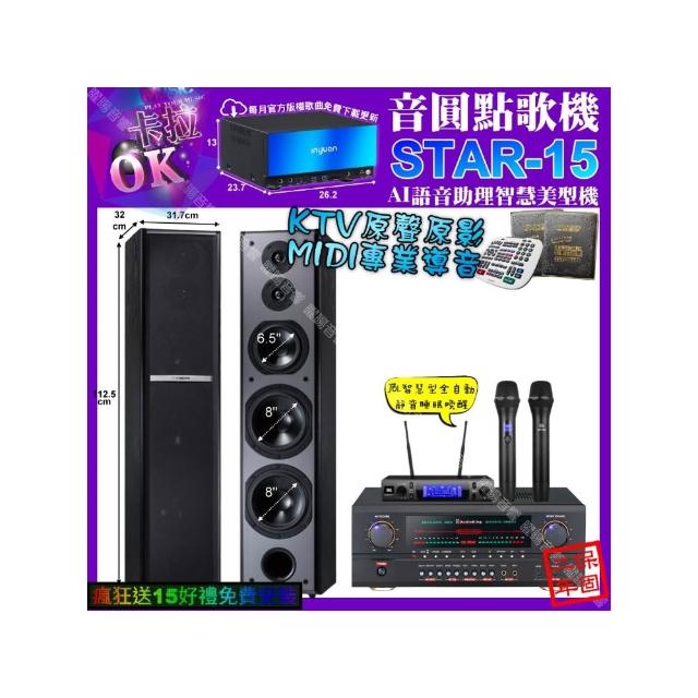 【音圓】STAR-15+AudioKing HS-500A+TDF M-6+JBL VM-300(卡拉OK組合/音響設備)