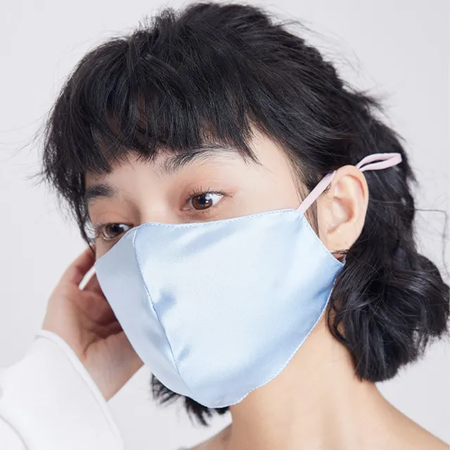 【LEESA】日系撞色口罩\防曬口罩\面罩\雙面口罩\女生口罩\絲質口罩\親膚\柔軟\口罩\真絲口罩\100%桑蠶絲
