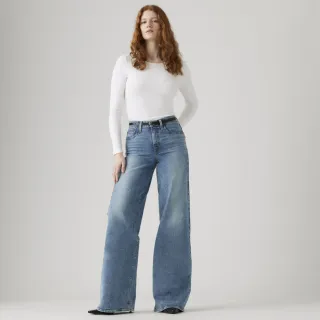 【LEVIS】728™ 高腰牛仔寬褲 / 微彈性面料 女生牛仔褲 人氣新品 0039B-0002