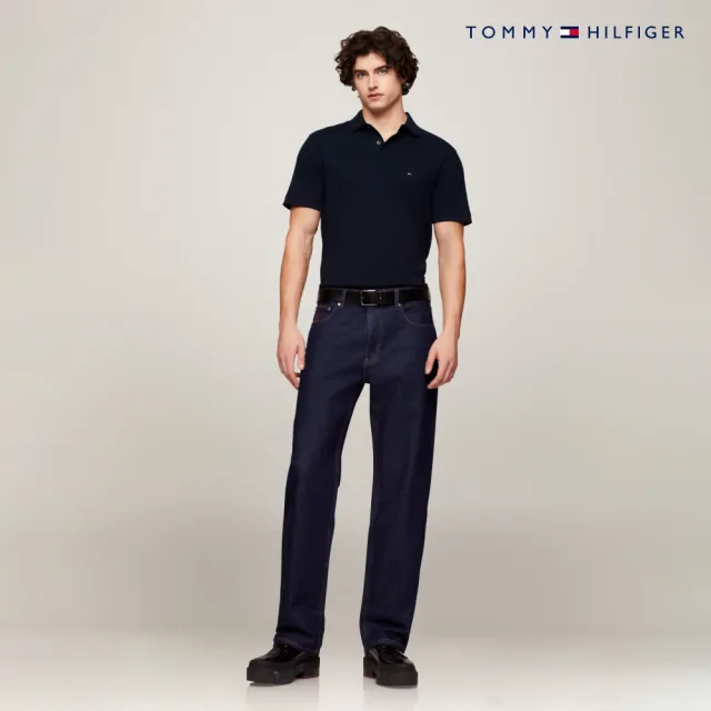 【TOMMY HILFIGER】官方旗艦館 彈力標準版型 Polo 衫_藍色