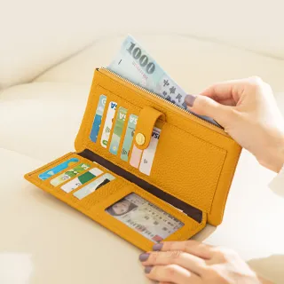 【CHENSON】 超薄第五代 11卡長夾 內部附獨立零錢袋 皮夾(W25473)