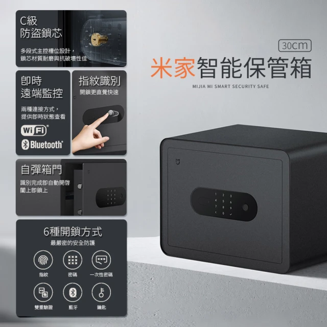 【小米】米家智能保管箱 2(智慧保管箱 保險箱 指紋保險箱 電子保險箱)