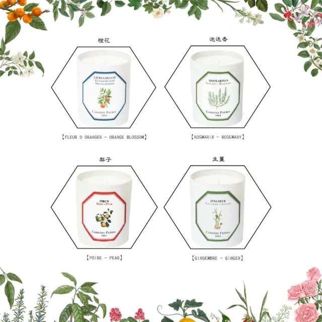 【Carriere Freres】法國植物學家 天然手工香氛蠟燭185g(多款任選)