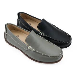 【A.S.O 阿瘦集團】A.S.O 牛皮直套樂福鞋(男鞋_2色任選)