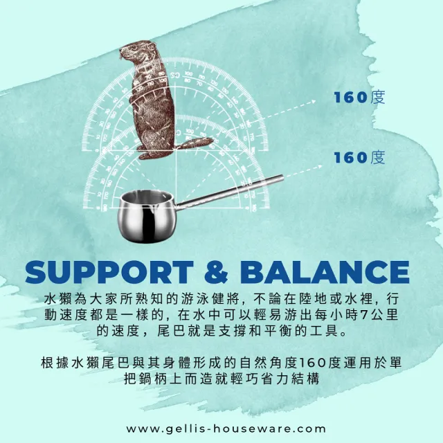 【GELLIS 鵲利仕】8 cmじろうSUS304節能厚鑄多功能拌拌鍋IH爐可用(協助解決小寵挑食/食慾不振的問題)