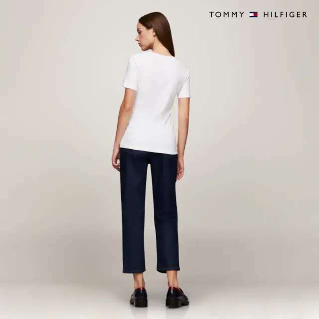 【TOMMY HILFIGER】官方旗艦館 旗幟刺繡圓領 T 恤_裸色