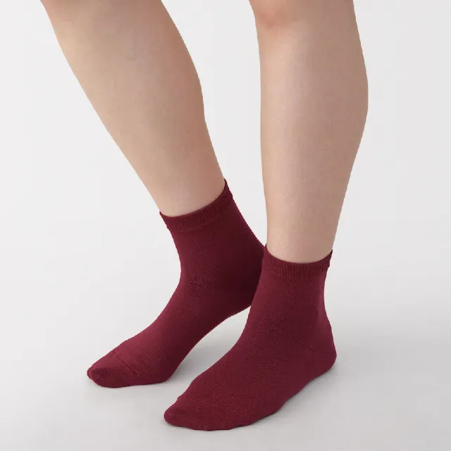 【MUJI 無印良品】女足口柔軟舒適直角短襪(共11色)