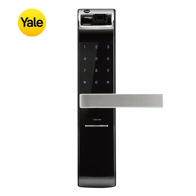 【Yale 耶魯】YDM4109A指紋密碼電子鎖-黑色(含基本安裝)