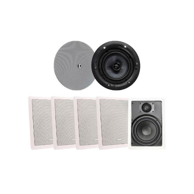 【BOK】WA105 WiFi串流主動式喇叭(6聲道)+ IW-106 6.5吋嵌入式喇叭(5支)