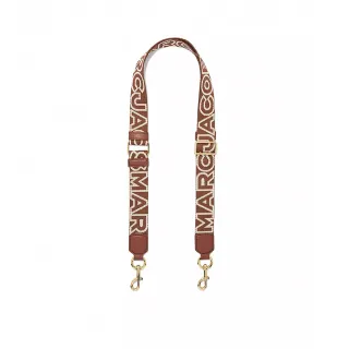 【MARC JACOBS】MJ 棕底金字LOGO細版背帶