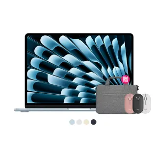 【Apple】無線滑鼠+電腦包★Macbook Air 15.3吋 M4 晶片 10核心CPU 與 10核心GPU 16G/512G SSD(2025)