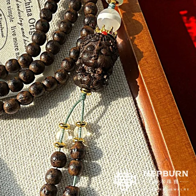 【赫本珠寶】設計款-精雕度母一線沉香項鍊手鍊