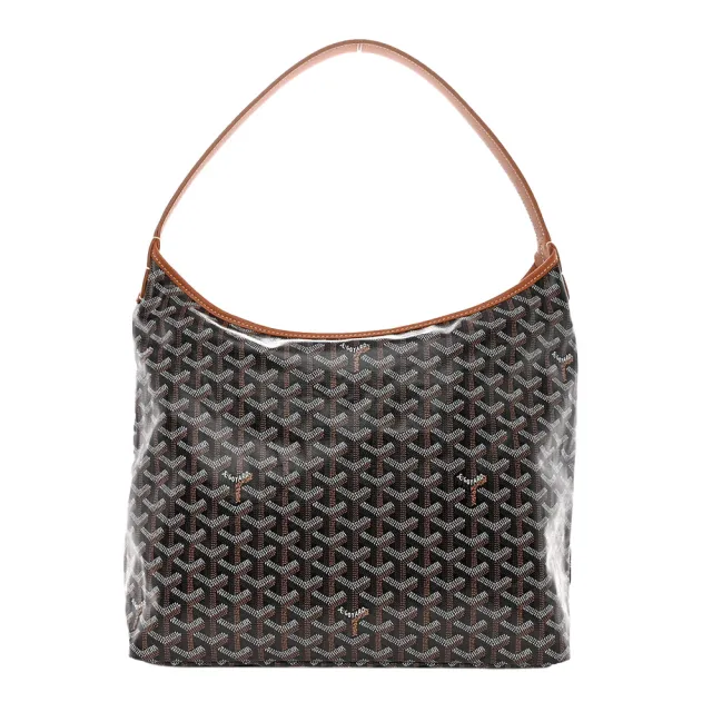 【GOYARD 高雅德】Boheme Hobo PM經典LOGO圖紋子母單肩包『entrupy安心購』(棕x黑)