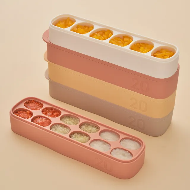 【MOYUUM】韓國 雙層密封白金矽膠副食品分裝盒(12格/多款可選)