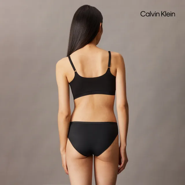 【CALVIN KLEIN】官方旗艦館 CK 超細纖維薄襯三角無鋼圈胸圍_黑色