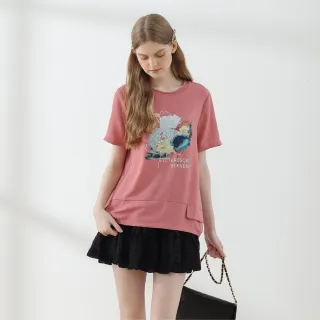 YASA 鉑金捲邊雲彩棉上衣