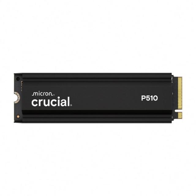 【Crucial 美光】P510 Gen5 2280 M.2 2TB SSD固態硬碟(含原廠散熱片/CT2000P510SSD5)