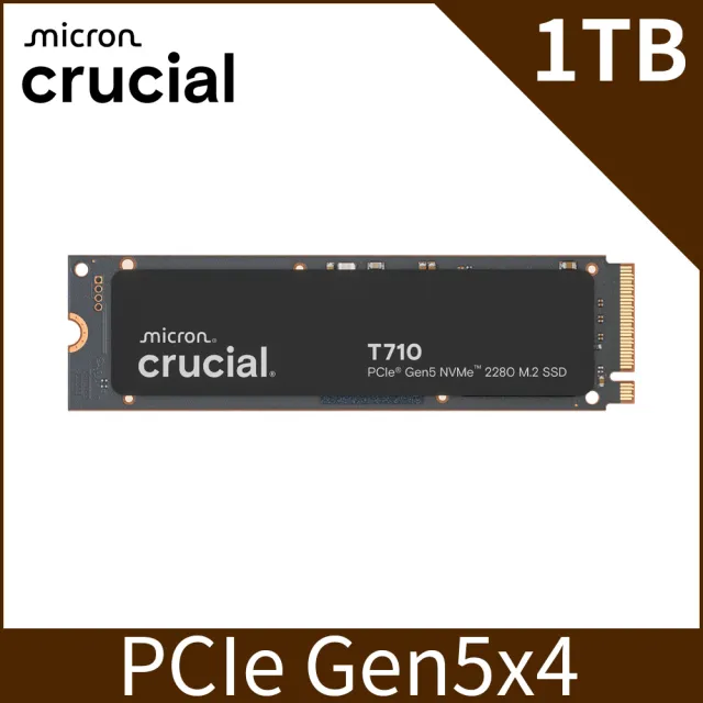 【Crucial 美光】T710 Gen5 2280 M.2 1TB SSD固態硬碟(CT1000T710SSD8)