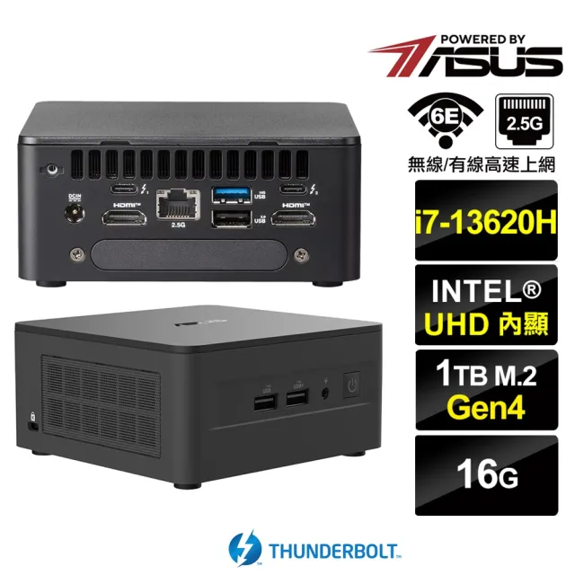 【ASUS 華碩】i7 十核{天璇S53C} 迷你電腦(13620H/16G/1TB M.2 Gen4)
