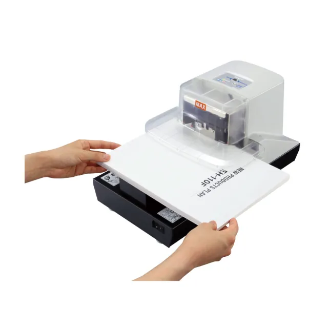【MAX 美克司】電動平腳釘書機EH-110F 附 kangaro除釘器SR-300(GRAFTEC)