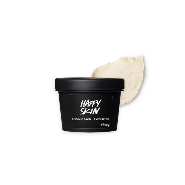 【LUSH 嵐舒】Happy Skin 快樂肌膚酵素臉部磨砂膏 100g(臉部磨砂/摩洛哥堅果/香草/百香果汁)