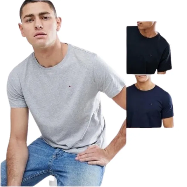 【Tommy Hilfiger】經典刺繡小LOGO 簡約休閒棉質 短袖 T恤 短T 上衣(美國平行輸入)
