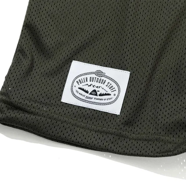 【POLER STUFF】日本限定 POLER MESH BAGGY S/S 寬鬆版網眼短袖上衣(淺灰色)