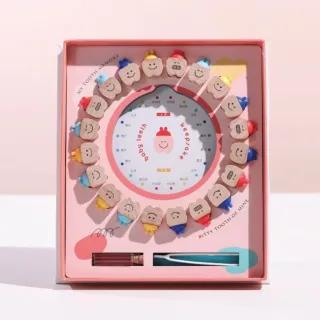 【珍藏】繽紛相框櫸木牙齒收納盒(收集盒 乳牙保存盒 乳牙收藏盒 乳牙相框 寶寶乳牙盒 紀念 寶寶)