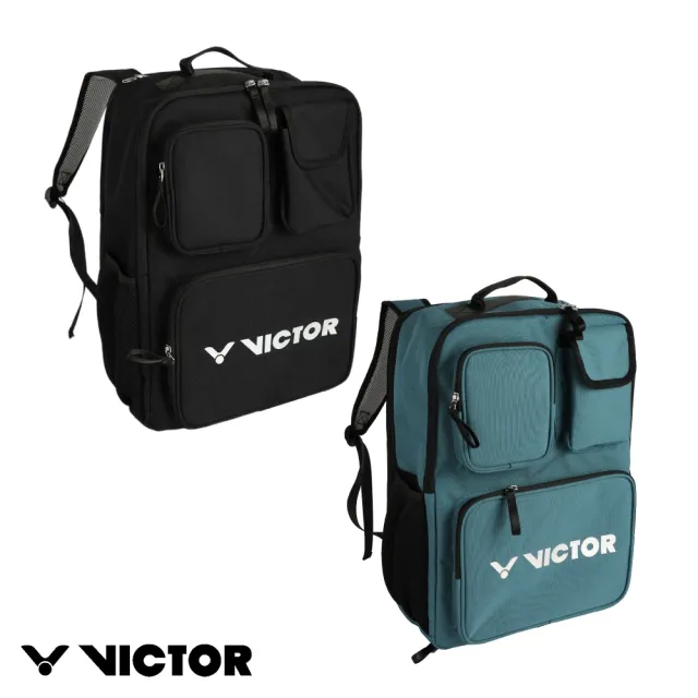 【VICTOR 勝利體育】後背包 羽球拍包(BR5038 C/G 黑/藍青草)