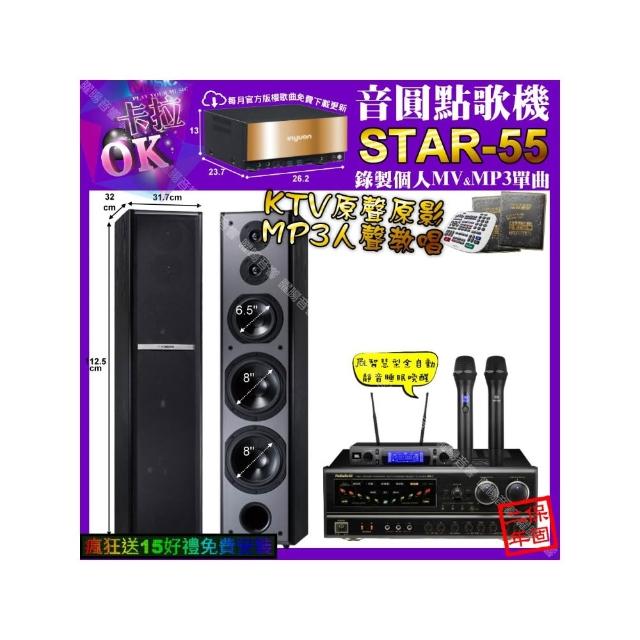 【音圓】卡拉OK組合(STAR-55+NaGaSaKi BB-1+TDF M-6+YAKO AD-100X2/音響設備)