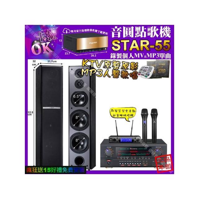 【音圓】卡拉OK組合(STAR-55+AudioKing HS-500A+TDF M-6+JBL VM-300/音響設備)