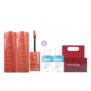 【MAYBELLINE 媚比琳】超持久水光鎖吻唇釉 Vinly ink  2入組(#玫瑰奶茶棕 #水光鎖吻棒 #鎖吻棒)