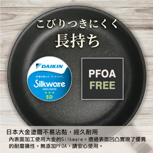 【hokua 北陸鍋具】日本製極大金IH輕量級不沾平底鍋20cm含蓋(不挑爐具/可用金屬鏟)