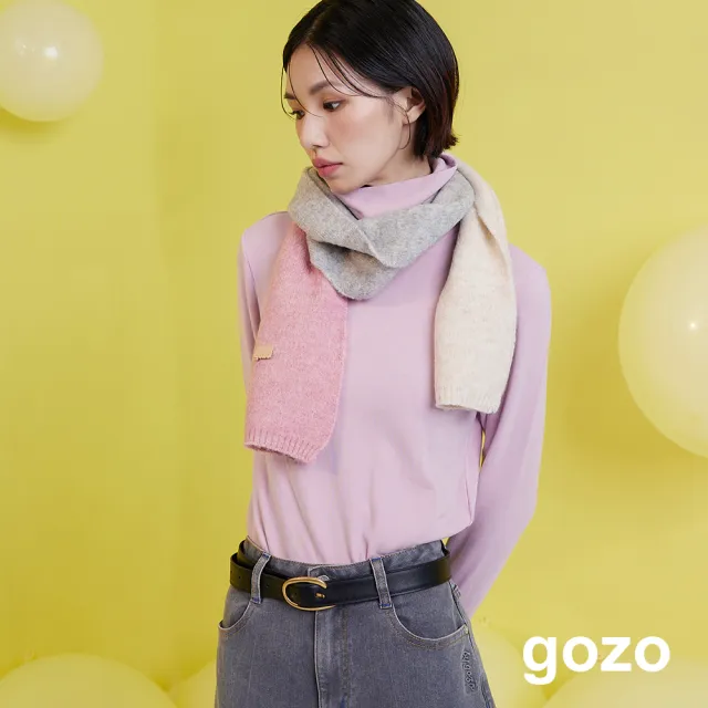 【gozo】HOT發熱高領長袖上衣(四色)