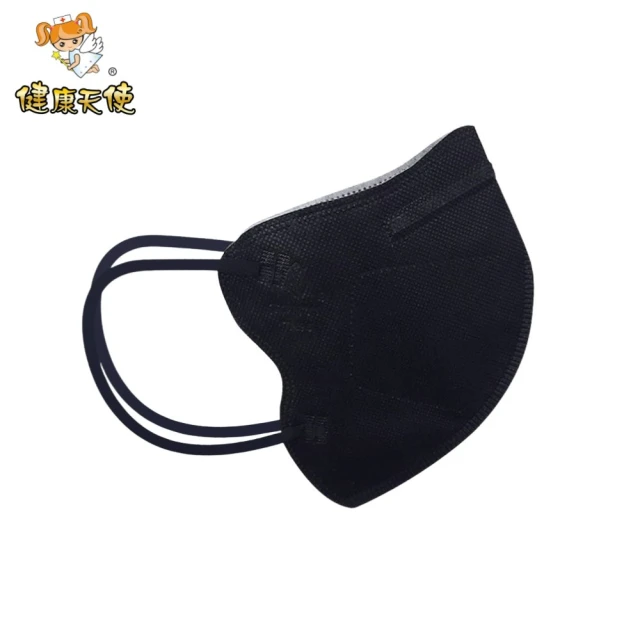 【健康天使】MIT醫用3D立體成人寬耳繩鬆緊帶口罩 黑色(30入/袋)