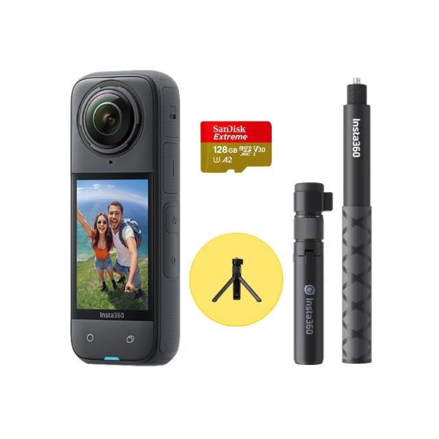 【Insta360】X4 360°口袋全景防抖相機 子彈時間套組(東城代理商公司貨)