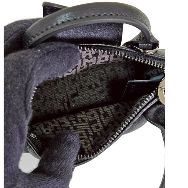 【LONGCHAMP】超迷你/黑/豬肝紅 LE MINI PLIAGE CUIR系列斜背水餃包(贈原廠防塵袋紙袋/七夕情人節)